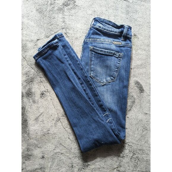 KanCan Denim - KanCan Skinny Distressed Jeans Women's Size 3 Dark Wash